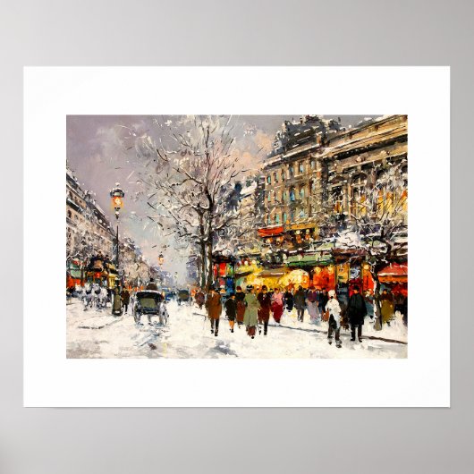 Hiver à Paris. Poster d'art (Devant)