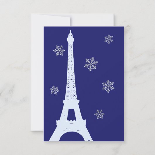 Hiver à Paris RSVP indigo (Dos)