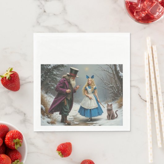 Hiver Alice déjeuner serviettes en papier (En situation)