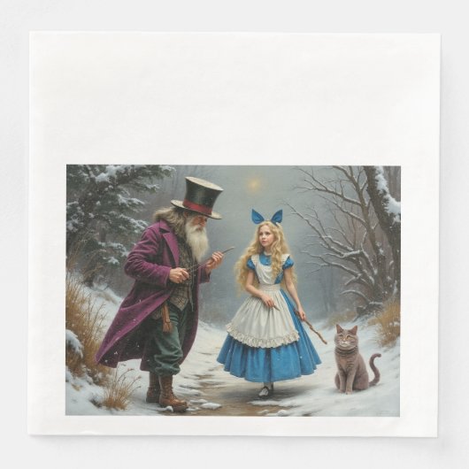 Hiver Alice dîners serviettes en papier (Devant)