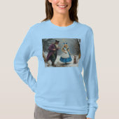 Hiver Alice femmes bleu manches longues T-shirt (Devant)