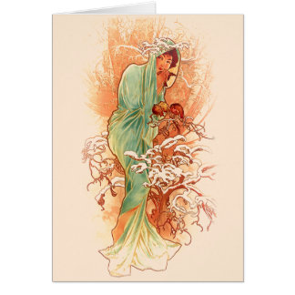 Hiver - Alphonse Mucha Art Nouveau