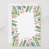 Hiver Aquarelle Carte photo de vacances (Dos)