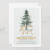 Hiver arbre Invitation fêtes (Devant / Derrière)