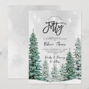 hiver arbres 40e anniversaire invitation
