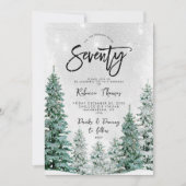 hiver arbres 70e anniversaire invitation (Devant)