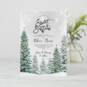 hiver arbres doux 16 anniversaire invitation (Debout devant)