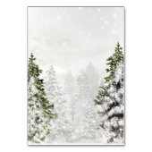 hiver arbres neige scène mariage numéro de table c (Dos)