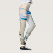 Hiver Ariel Marbre bleu Marbre de la mode Leggings (Droite)