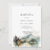 hiver automne forêt rustique nuptiale invitation (Devant)