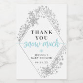 Hiver Baby shower Flocon de neige Mini Étiquette à (Étiquettes simples)