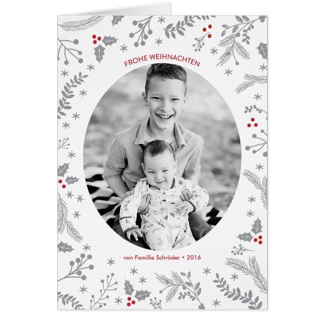 Hiver-Beeren-Weihnachtsfeiertags-Gruß (Devant)