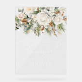 Hiver Blanc Floral Fête des mariées de verdure Bie (Recto)