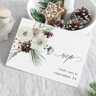 Hiver Blanc Floral & Pine w Repas RSVP