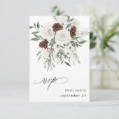 Hiver Blanc Floral & Pine w Repas RSVP 3 (Debout devant)