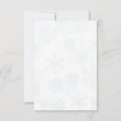 Hiver Blanc Poinsettia Snowflakes Mariage RSVP (Dos)
