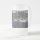 Hiver Blue James River Verre givré Bière Mug (Devant droit)