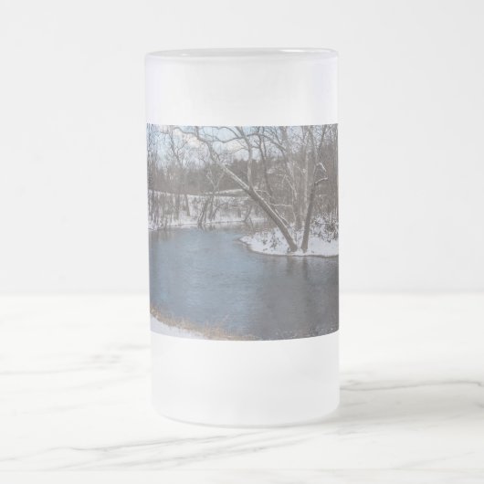 Hiver Blue James River Verre givré Bière Mug (Centre)