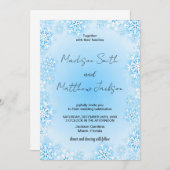 Hiver Blue Neige Mariage Invitations (Devant / Derrière)