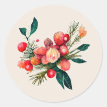 Hiver, Bouquet de Noël, Stickers