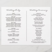 Hiver Bourgogne Floral Antlers Programme de mariag (Dos)