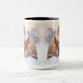 Hiver Brown Et Blanc Maine Coon Tabby Chat Mug (Centre)