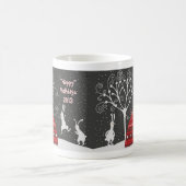 Hiver Bunny Hoppy Vacances Café Mug (Centre)
