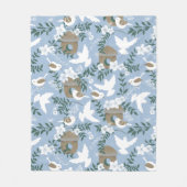 hiver calme couverture confortable en bleu clair, (Devant)