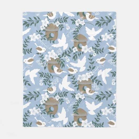 hiver calme couverture confortable en bleu clair,  (Devant)