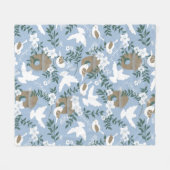 hiver calme couverture confortable en bleu clair,  (Devant (Horizontal))