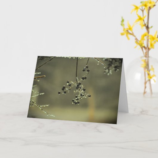 Hiver, carte (Fleur jaune)