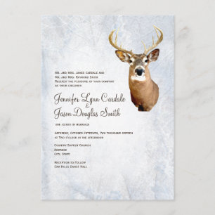 Hiver Chasse Camo Neige Cerf Mariage Invitations