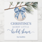 Hiver Chinoiserie Bow Wine Bottle Étiquette (Étiquettes simples)