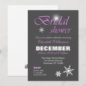 Hiver classique avec invitation à la douche nuptia (Devant / Derrière)