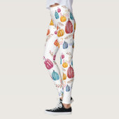 Hiver Colorful Citrouille Leggings personnalisés (Gauche)