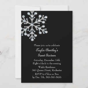 Hiver Cristal Sweet 16e anniversaire Invitation no