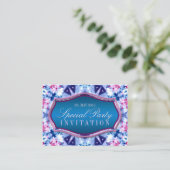 Hiver Crystal Blue+Pink Mini Invitations (Debout devant)