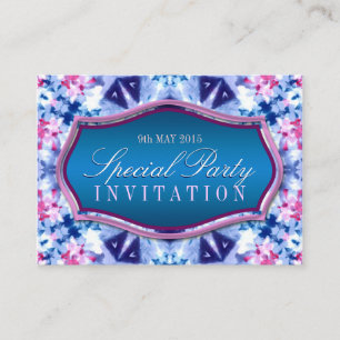 Hiver Crystal Blue+Pink Mini Invitations