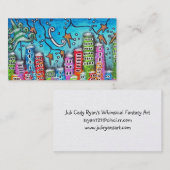 Hiver dans les cartes de visite de ville (Devant / Derrière)