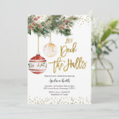 Hiver Deck Halls Bridal Shower Invitation (Debout devant)
