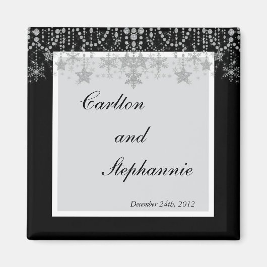 Hiver Diamond Mariage Magnet Favoriser (Devant)