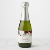 Hiver Elegance Mini Sparkling Vin Bottes Étiquette (Devant)