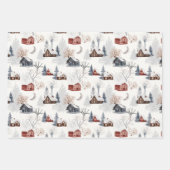 hiver émerveillement feuilles papier d'emballage d (Devant 3)