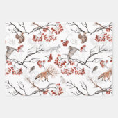 hiver émerveillement feuilles papier d'emballage d (Devant)