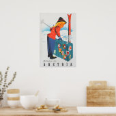 Hiver en Autriche Poster vintage (Cuisine)