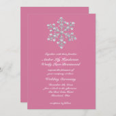 Hiver Faire-part de mariage à neige 2 (Devant / Derrière)