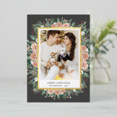 hiver floral photo vacances foin invitation (Debout devant)