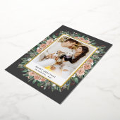 hiver floral photo vacances foin invitation (Rotation)