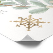 Hiver Floral Quinceanera Affiche de bienvenue (Coin)