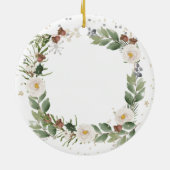 Hiver Floral Retraité Premier Ornement de Noël (Dos)